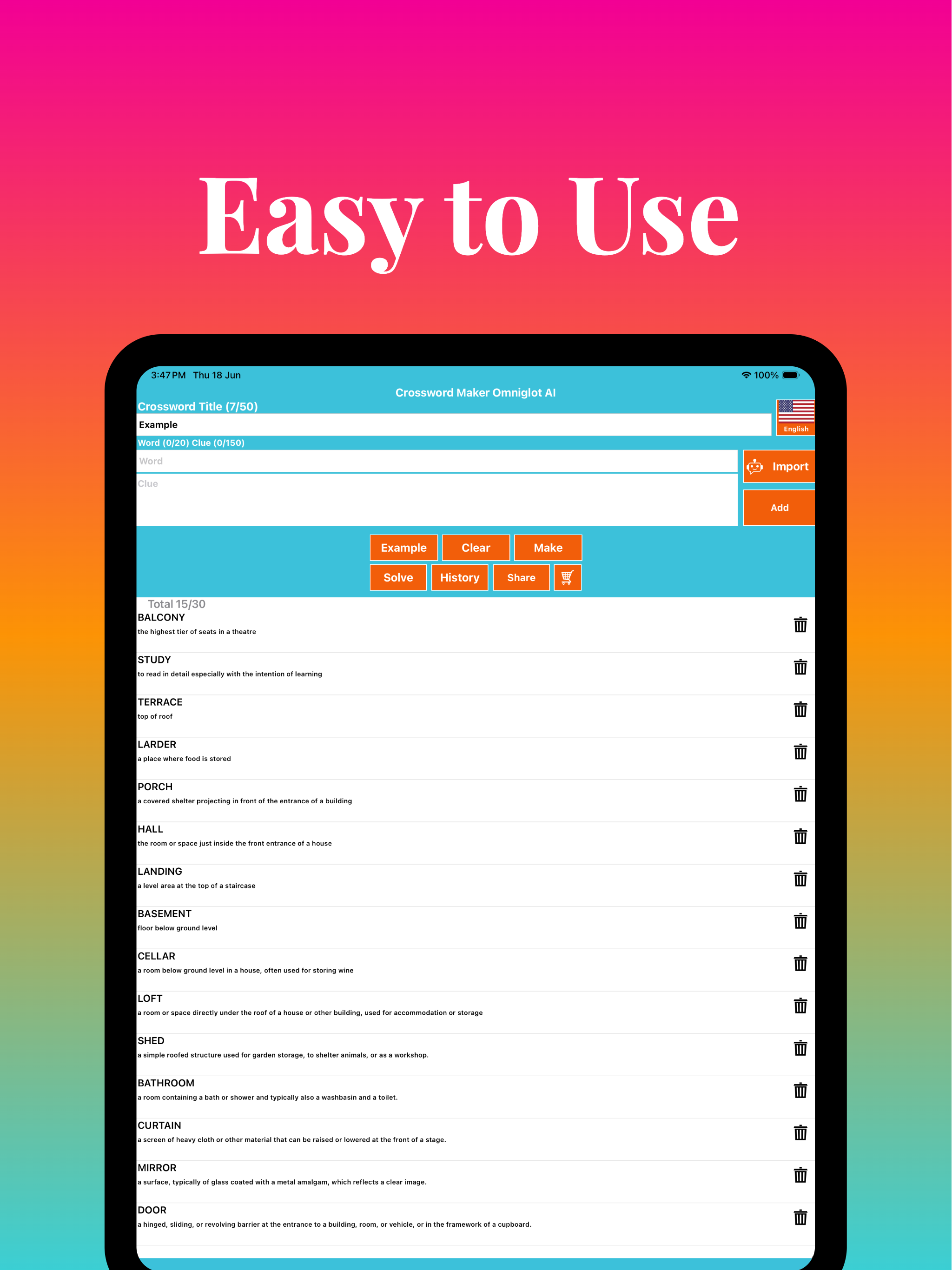 Crossword Maker Omniglot screenshot 9