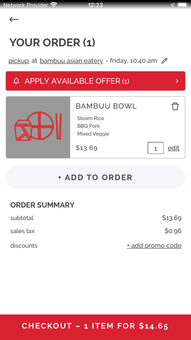 Bambuu Asian Eatery Screenshot