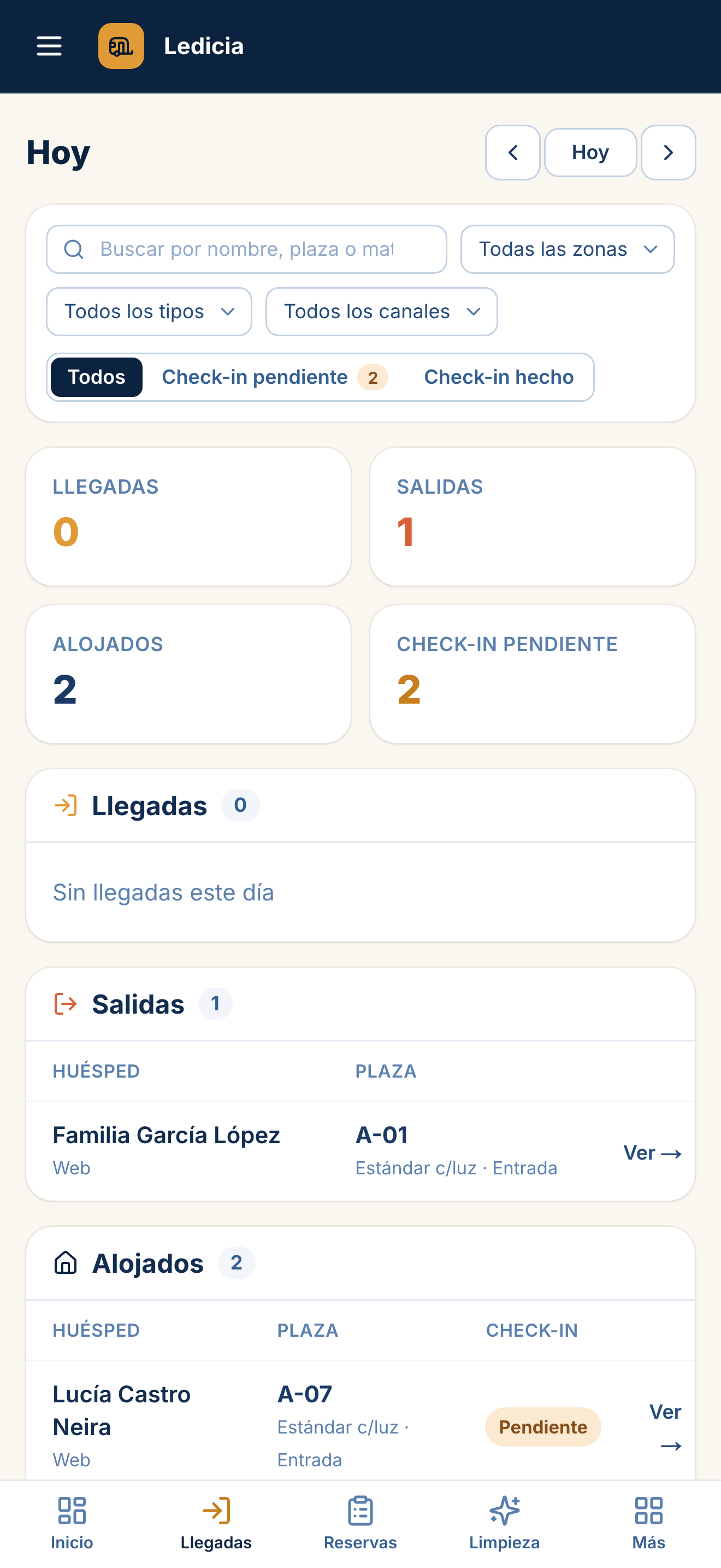 Pernocta PMS screenshot 3
