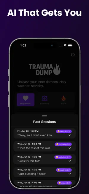 Trauma Dump: AI Therapy screenshot 4