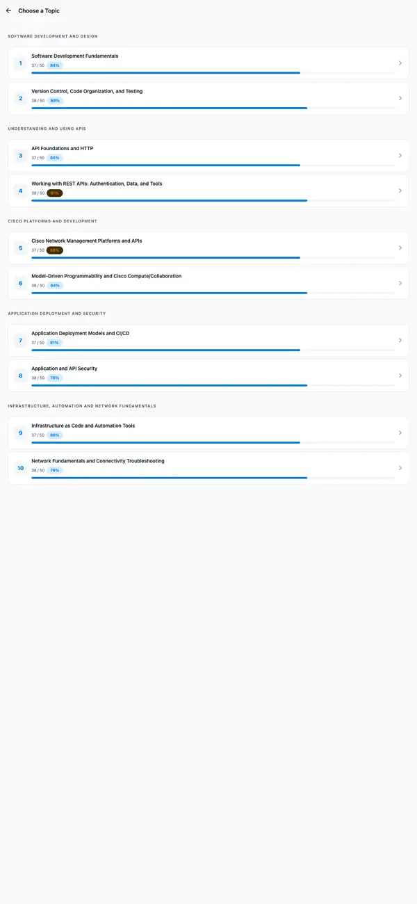 Screenshot #2 pour DevNet Associate 200-901 Prep