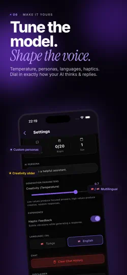 Molux: Offline AI Chatbot iPhone Ekran Görüntüsü 5
