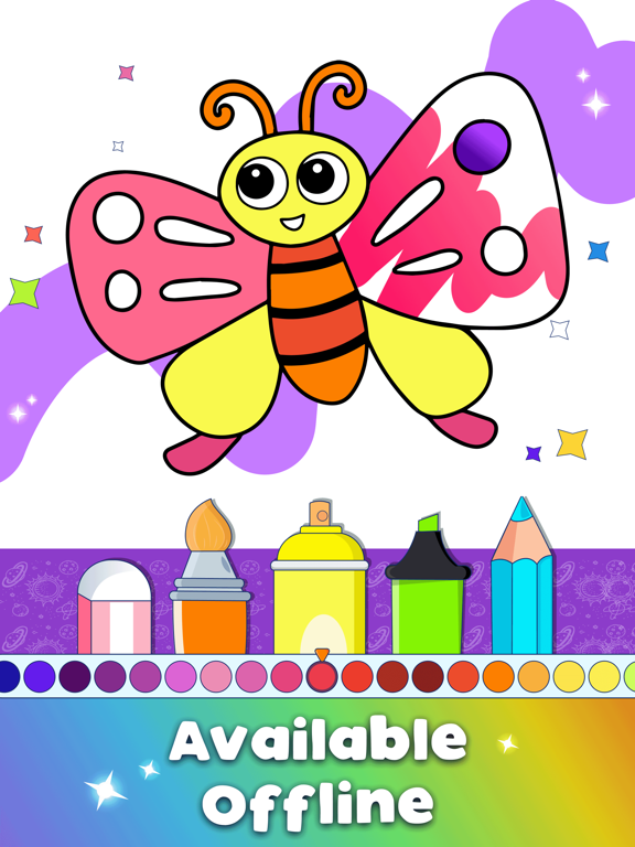 Baby & Kids Coloring Book Art iPad screenshot 5 - Education app
