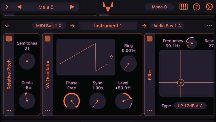 Mela – AUv3: Synth, FX, MIDI