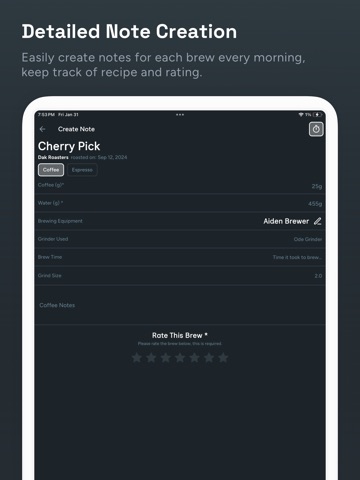 Coffee Notes Screenshot 2