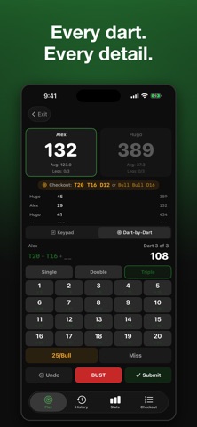 Darts Tracker - Score & Stats Screenshot 3 of 8