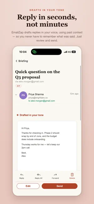EmailZap: Smart inbox briefing screenshot 4