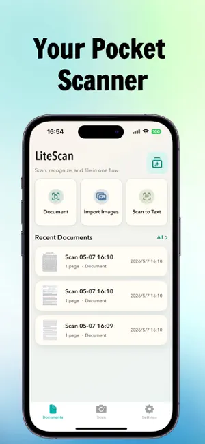 LiteScan: PDF Scanner & OCR screenshot 1