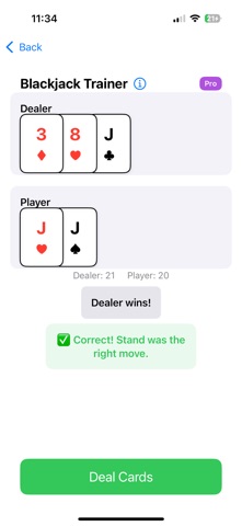 Blackjack Trainer Screenshot 2 of 5