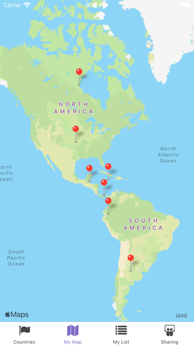 Travel Tracker - Where Next? Screenshot