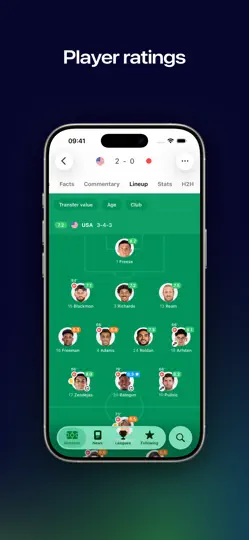 Скриншот FotMob - Футбольные результаты на iPhone 6
