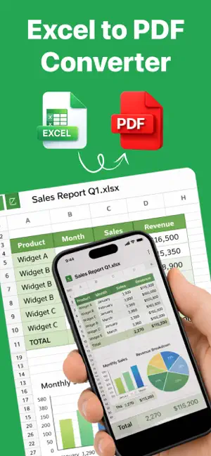 Excel to PDF Converter : XLSX screenshot 1