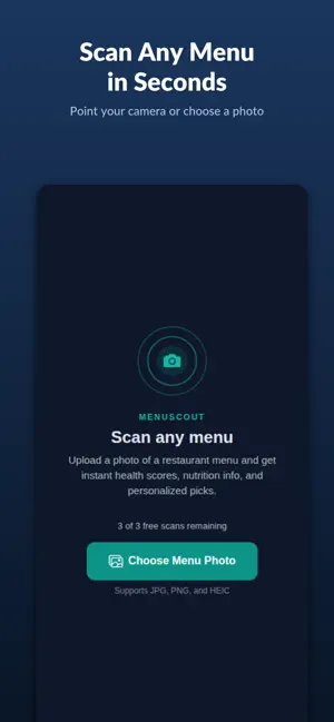 MenuScout - AI Menu Analyzer screenshot 1