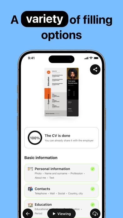 CV Maker & Resume Builder app Screenshot