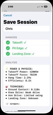 Long Jump Analyzer Screenshot 8 of 10