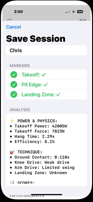 Long Jump Analyzer Screenshot 8 of 10