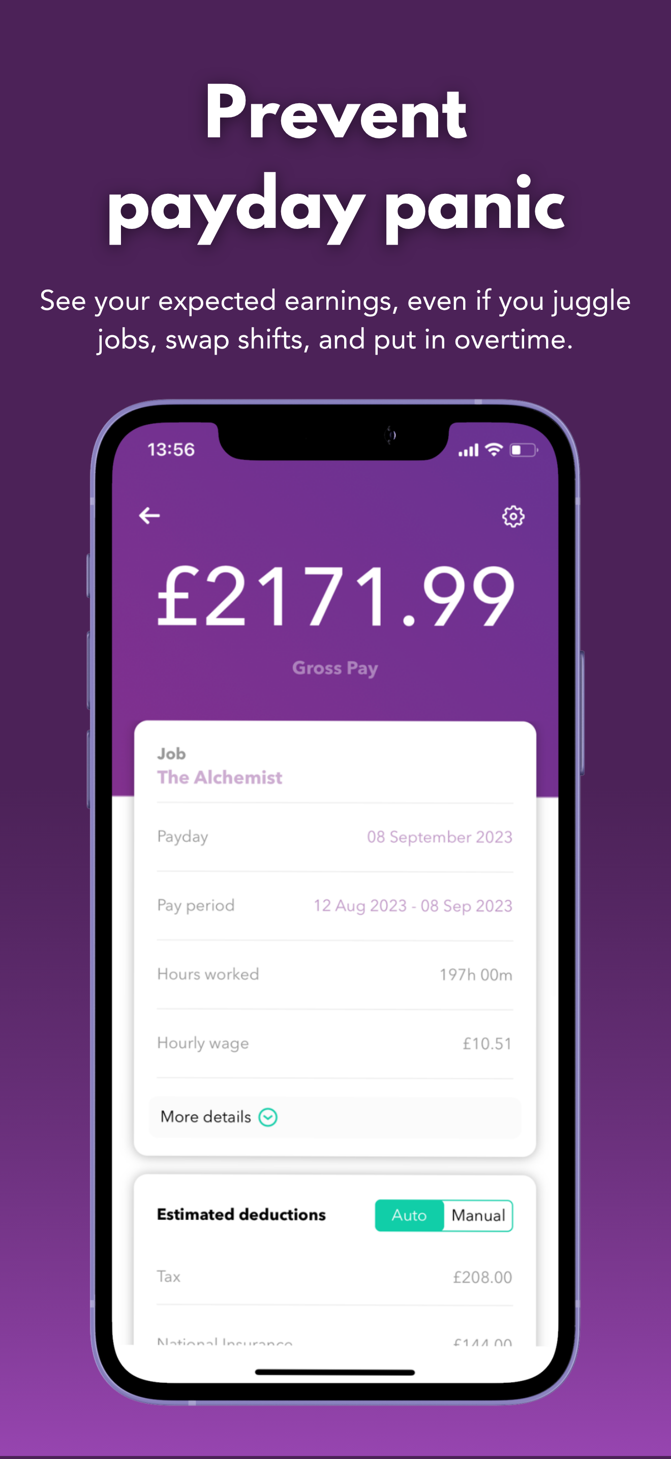 wac - shift & earnings tracker