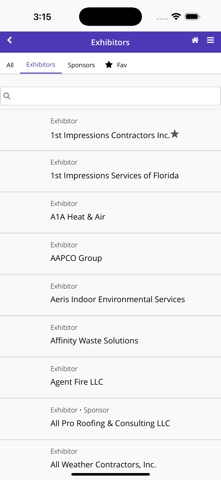 FCAA 2025 Trade Show screenshot