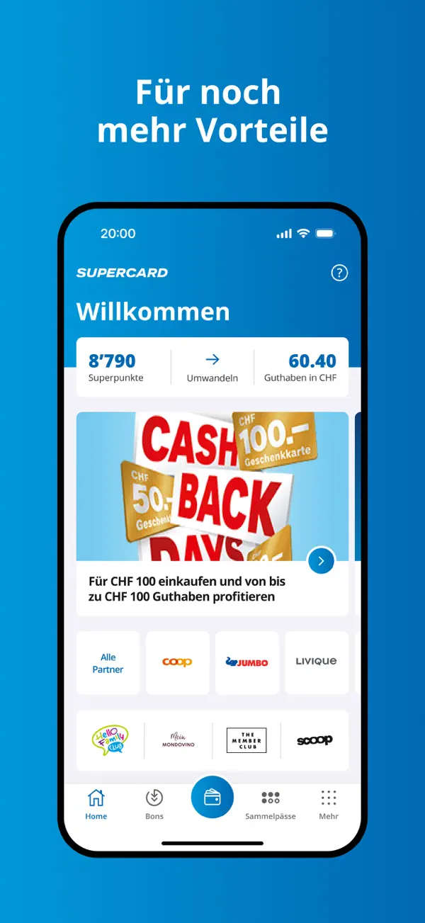 Supercard iPhone App Screenshot 1 – Shopping