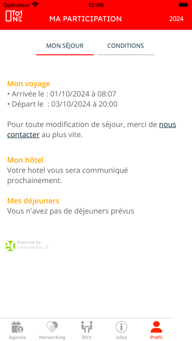One to One Expérience Client Screenshot