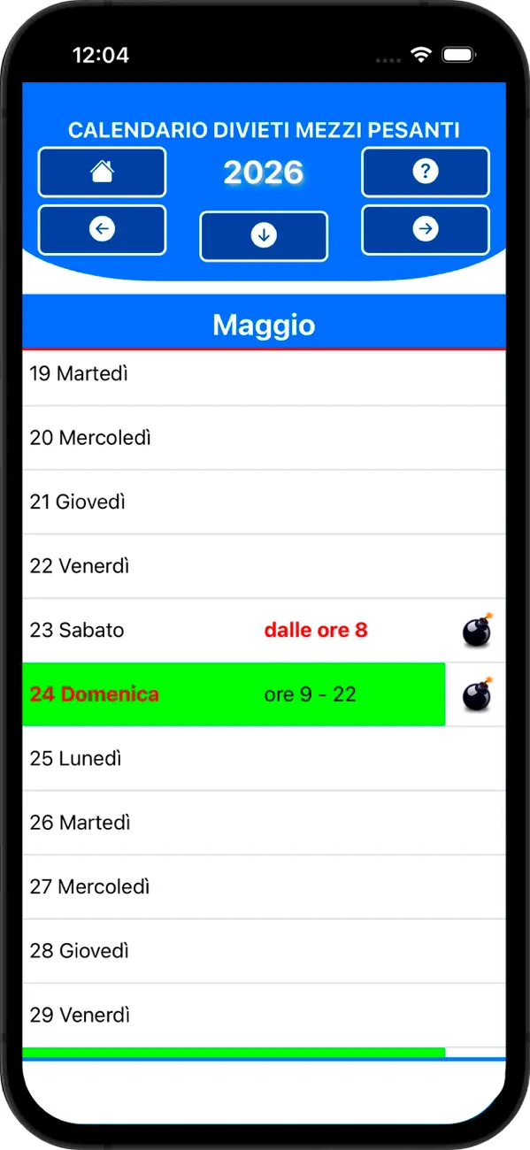 Screenshot #3 pour Calendario Divieti Camion 2026