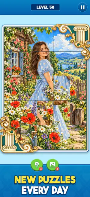 JigSort Solitaire: Jigsaw Game screenshot 1