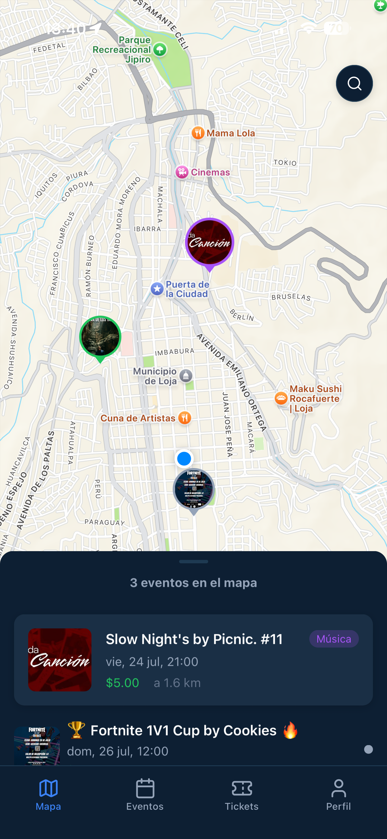 NearBy Events Ec screenshot 2