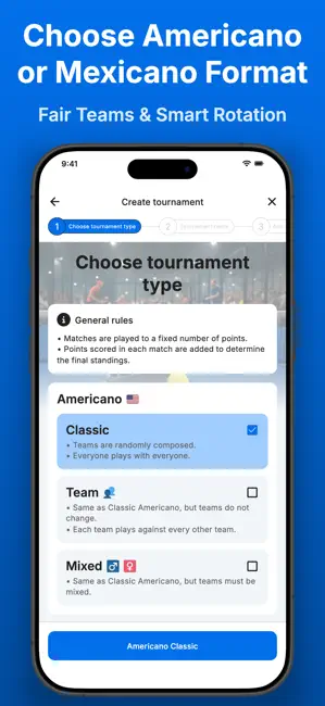 Americano Padel Manager iPhone screenshot 4