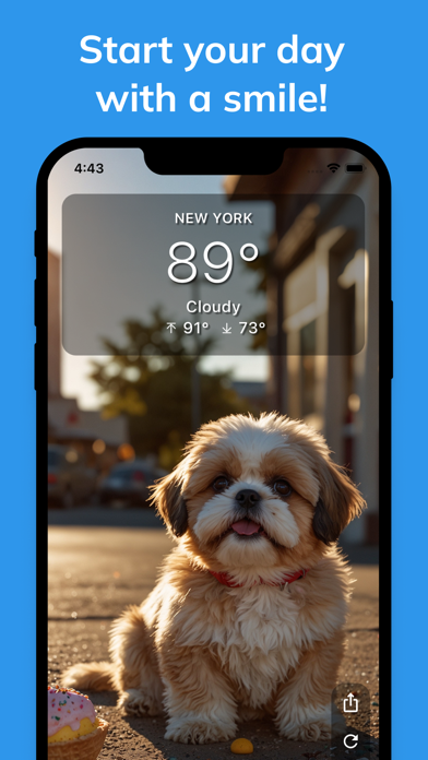 Woof Weather - Dog Forecast iPhone screenshot 1 - Weather app
