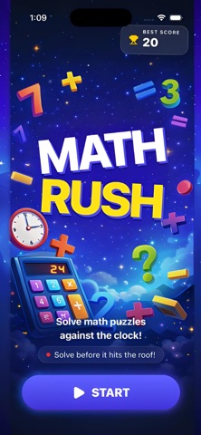 Math Rush Game Screenshot 1 of 4