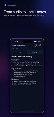 Voice Inbox: AI Notes Screenshot 3 of 6