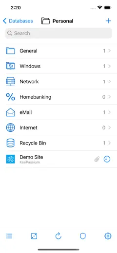KeePassium (KeePass passwords): Screenshot 4 von 9