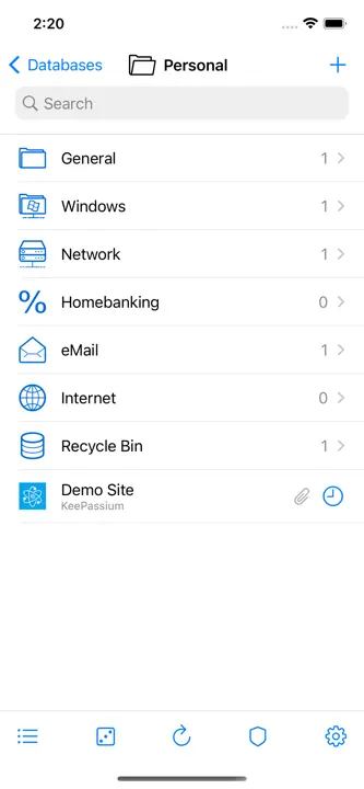 KeePassium (KeePass passwords): Screenshot 4 von 9