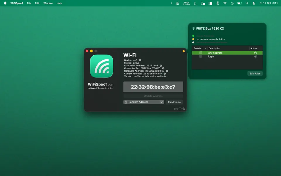 Screenshot 2 of WiFiSpoof 4