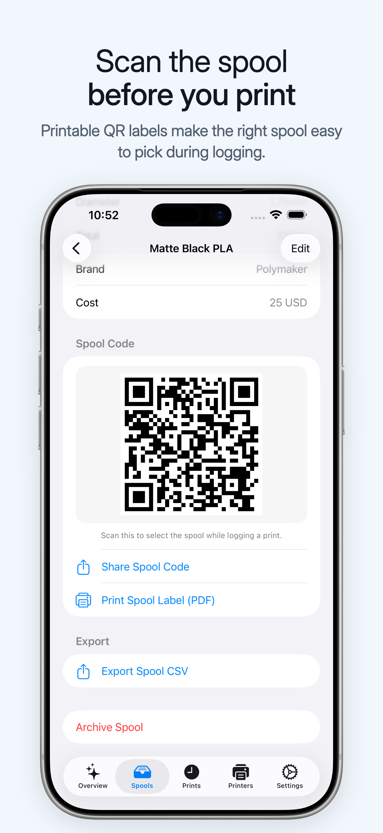 Filament Tracker: SpoolDex screenshot 4
