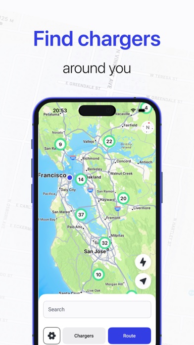 Charging stations: EV & Tesla Screenshot