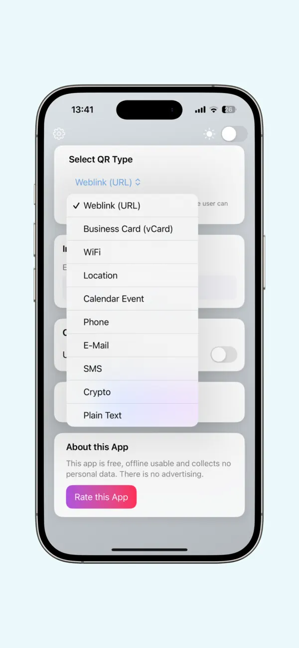 #1. QR Easy Code Maker (iOS) Ved: Stefan Ljubic