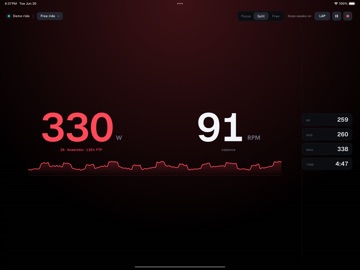 Upshift Cycling iPad screenshot