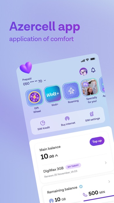 Azercell iPhone screenshot 1 - Business app