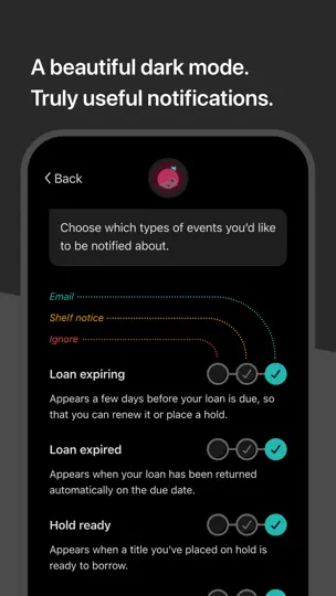 Captura de pantalla de Libby, La App De Bibliotecas en iPhone 10