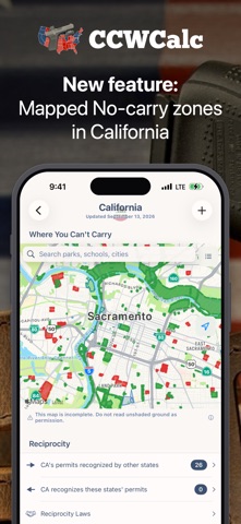 CCWCalc: Concealed Carry Laws Screenshot 1 of 6