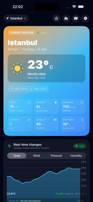 AtmoPulse Weather Tracker screenshot 1