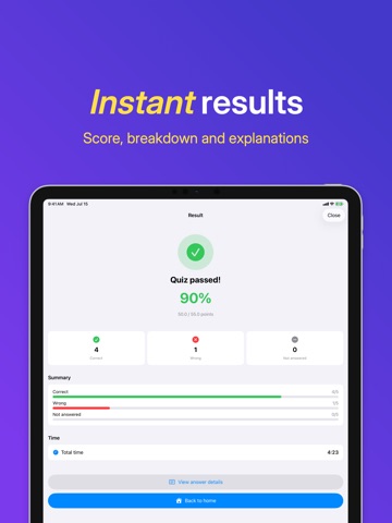 Prova: Quiz & Test Maker iPad screenshot