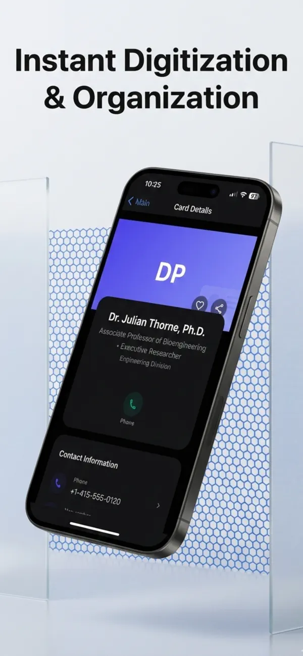 Screenshot #2 pour CardHub: Business Card Scanner
