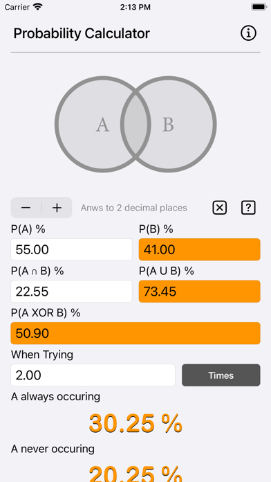 Probability Calculator Plus Screenshot
