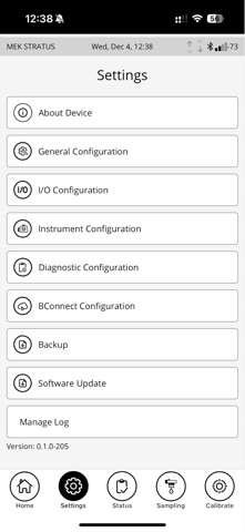 BTG STRATUS app screenshot