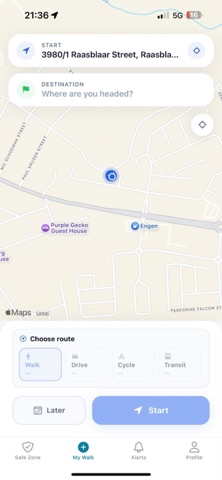 SafeWalks: Smart Protection iPhone screenshot 1