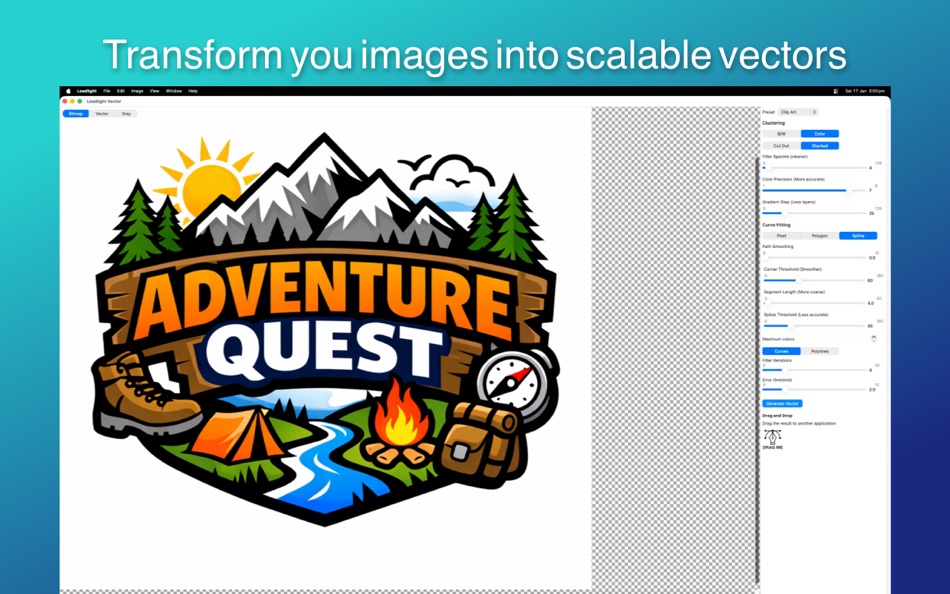 #1. Leadlight Vector (macOS) Bởi: Schimera Pty Ltd