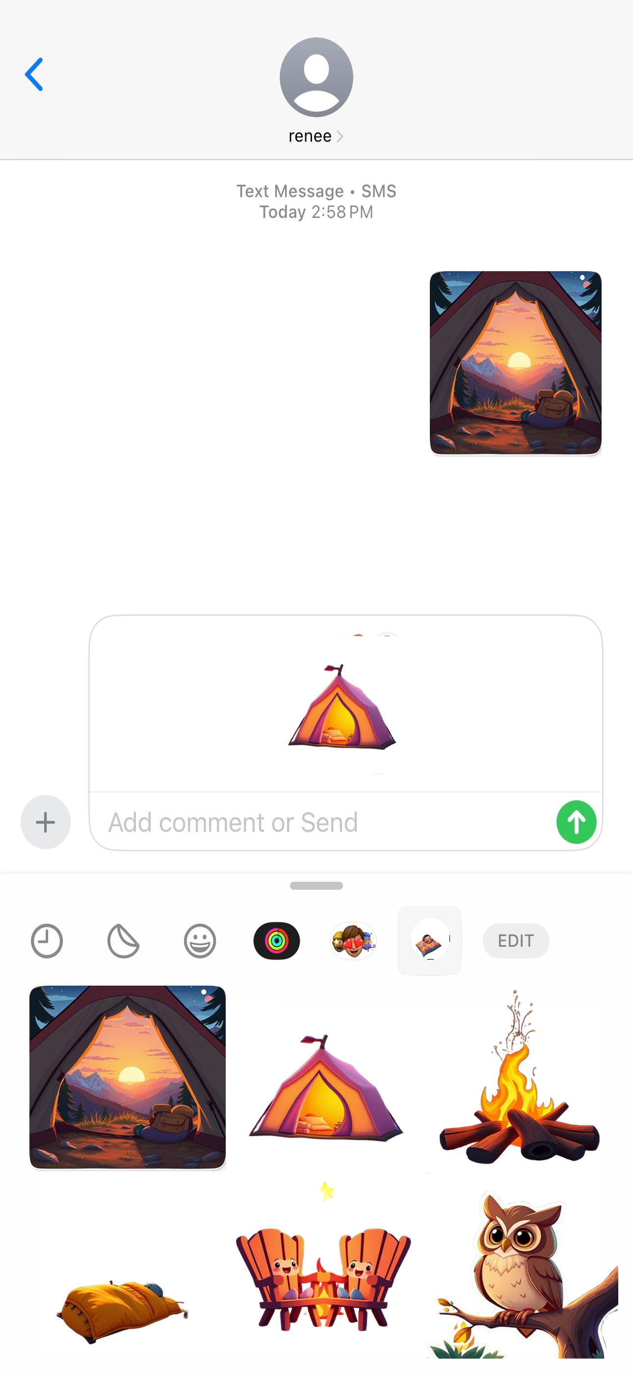 Camping Under Stars Stickers