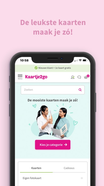 Kaartje2go - Kaart sturen